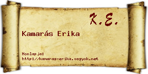 Kamarás Erika névjegykártya
